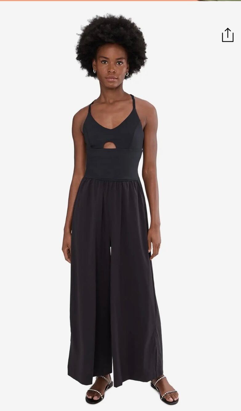 Free People FP Movement Renewal Waves Jumpsuit XS Black (New)